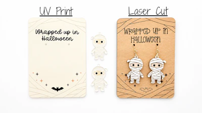 Mummy Earrings and Card