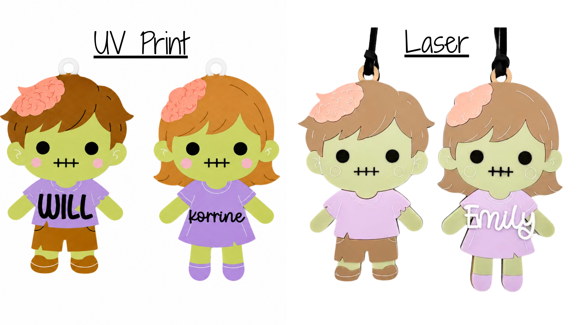 Halloween Zombie Bag Tag