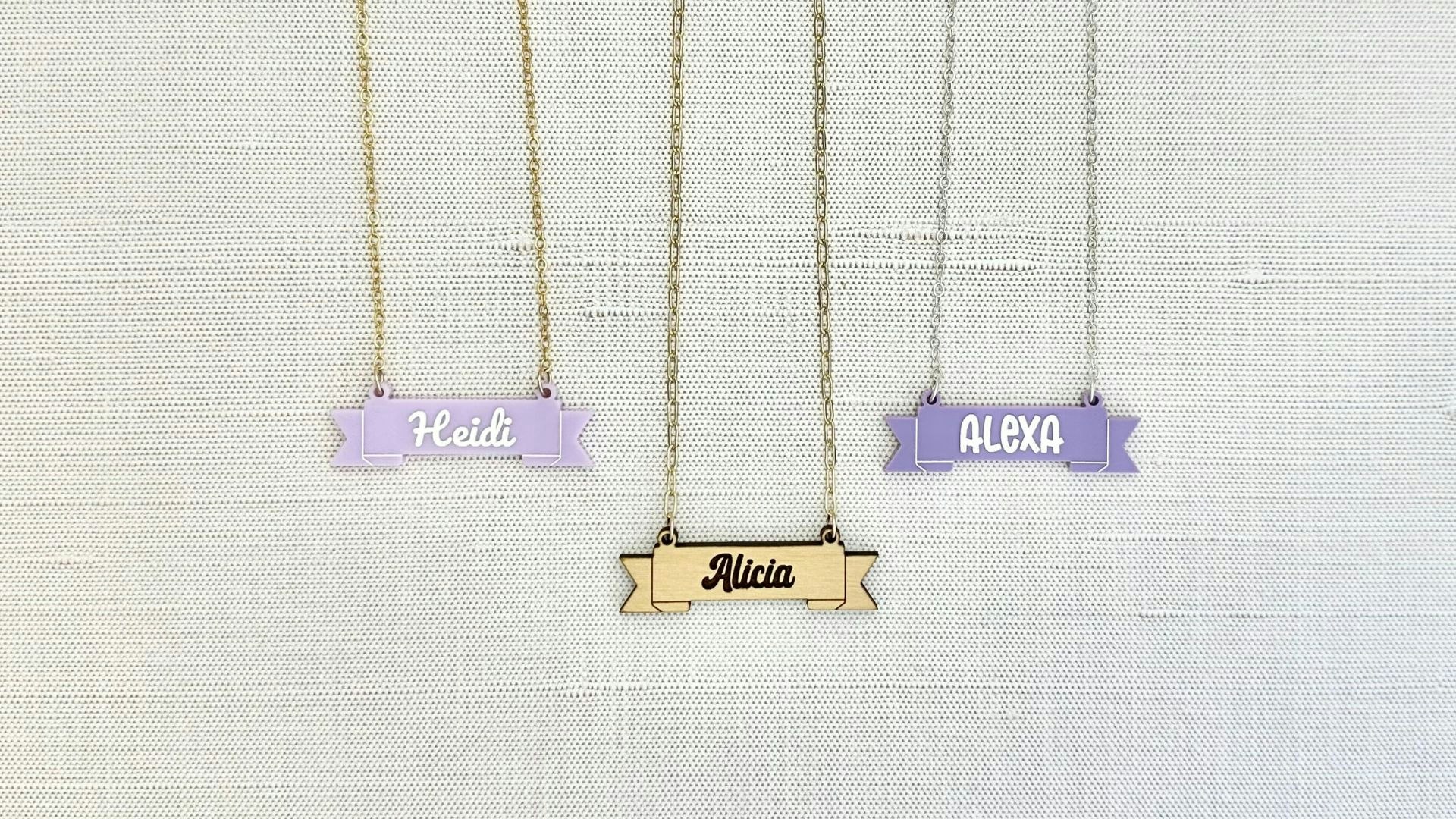 Personalized Banner Pendant