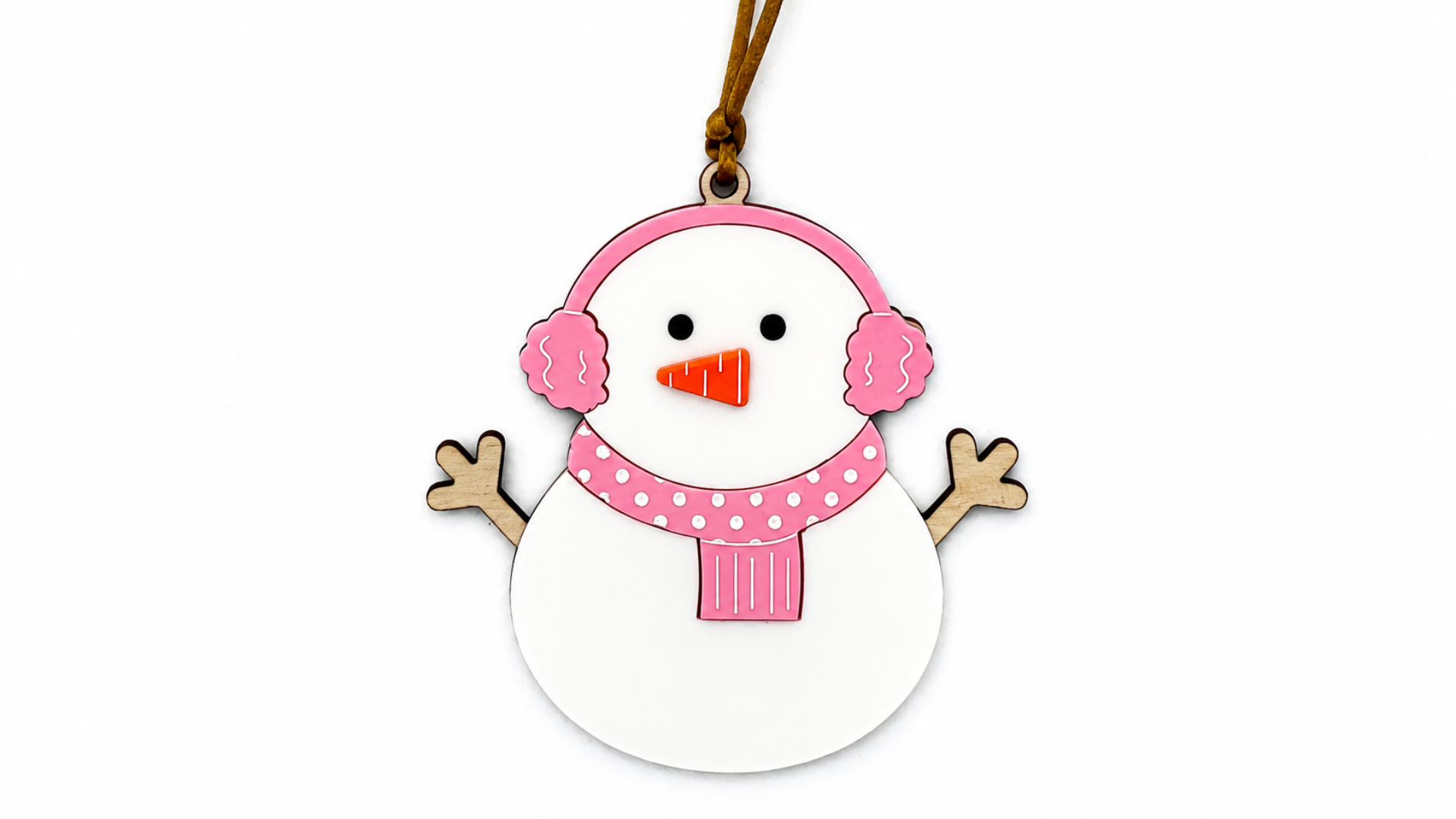 Snowman with Earmuffs Ornament