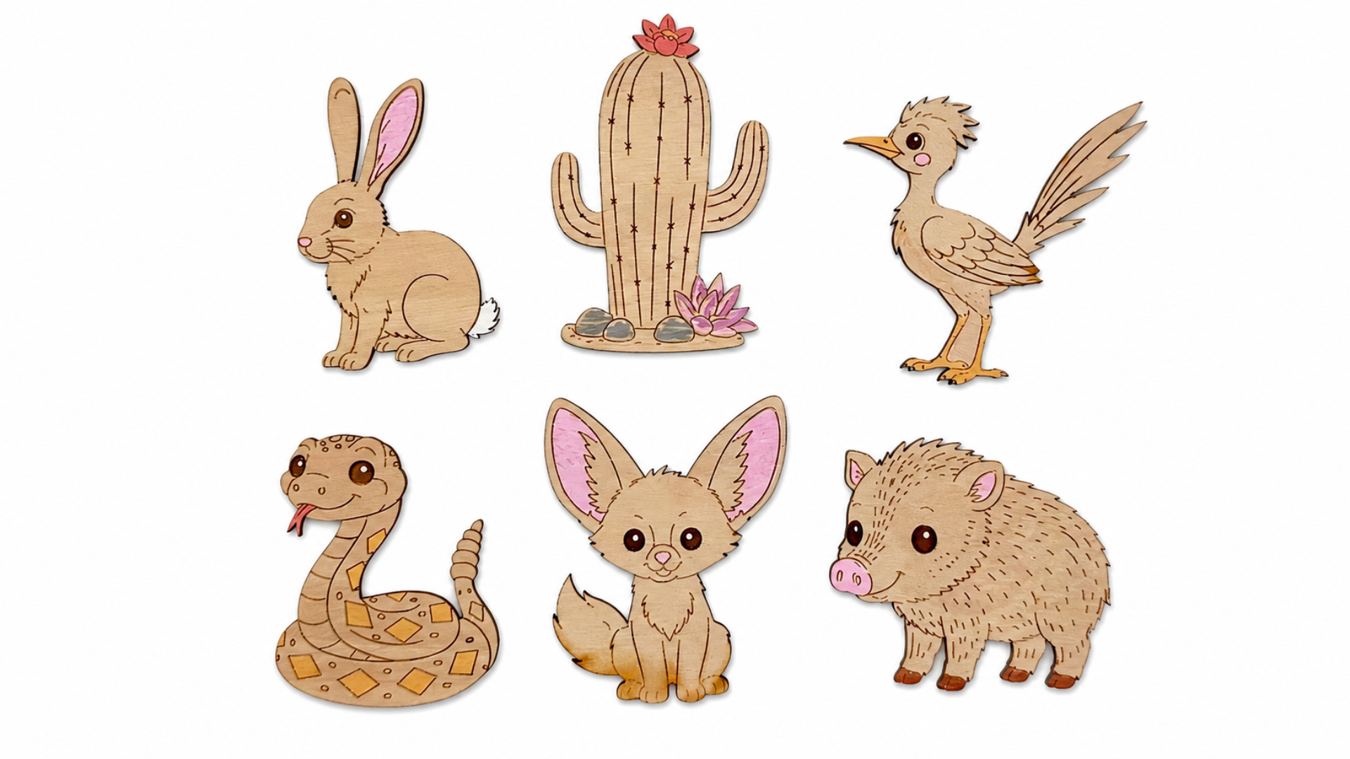 DIY Desert Animals Coloring Set 1