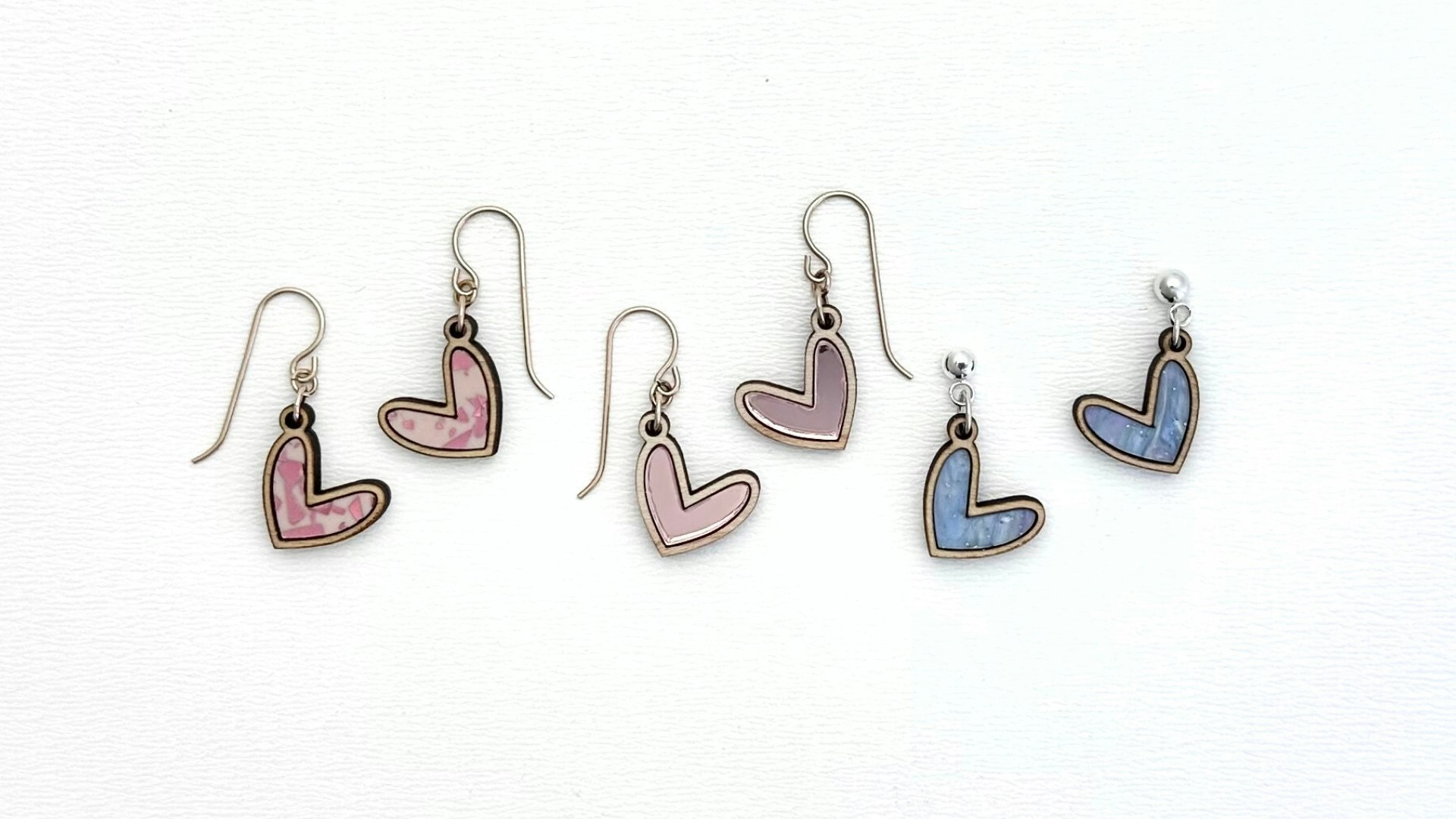 Inlay Heart Earrings