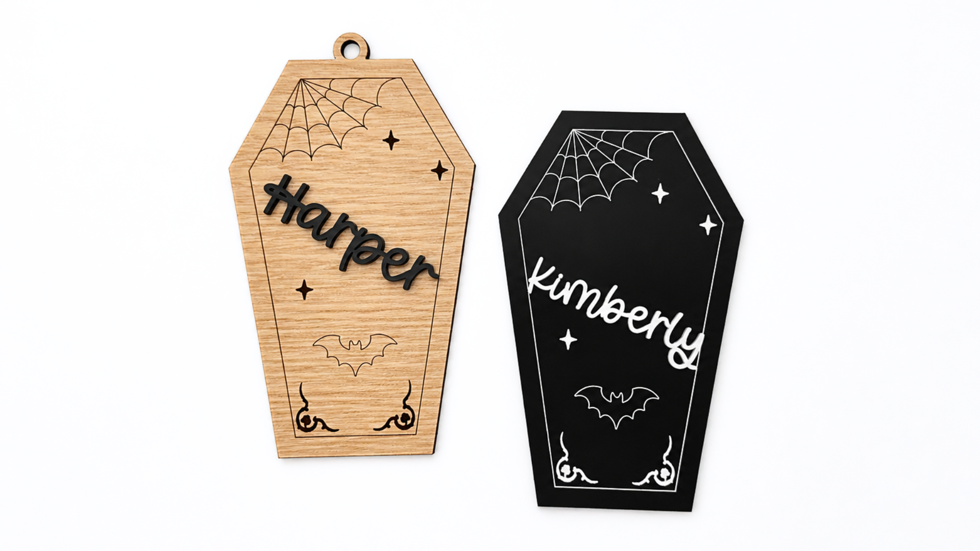 Spider Web Coffin Place Card