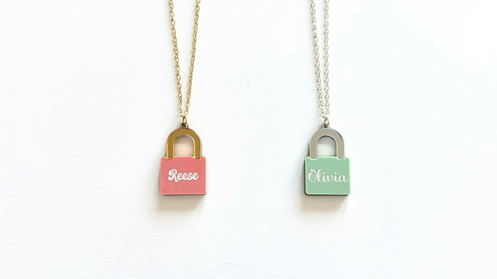 Personalized Padlock Pendant