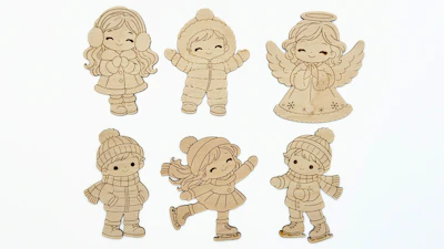 DIY Winter Children Coloring Set