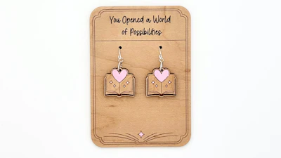 Teacher Appreciation Open Book Earrings