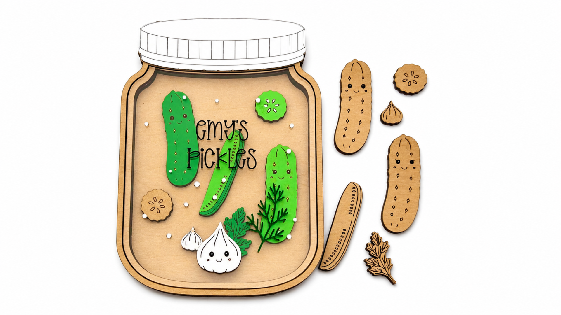 DIY Pickles in a Jar Coloring Kit