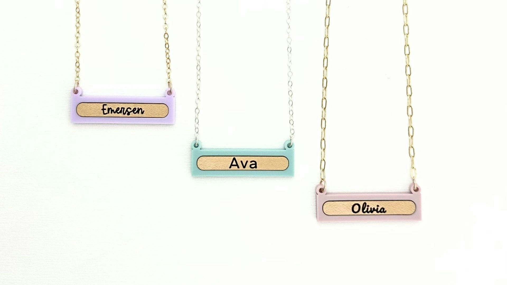 Personalized Inlay Name Pendant