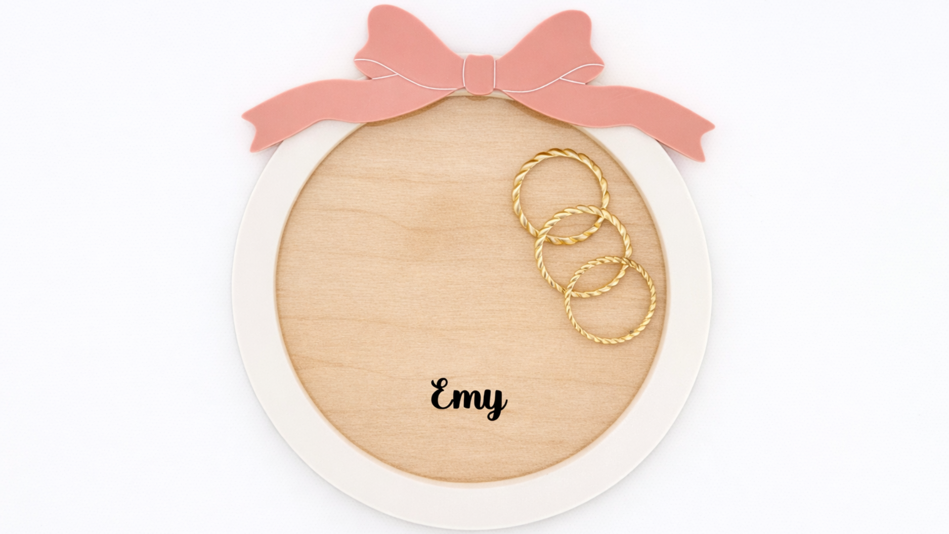 Round Bow Jewelry Tray