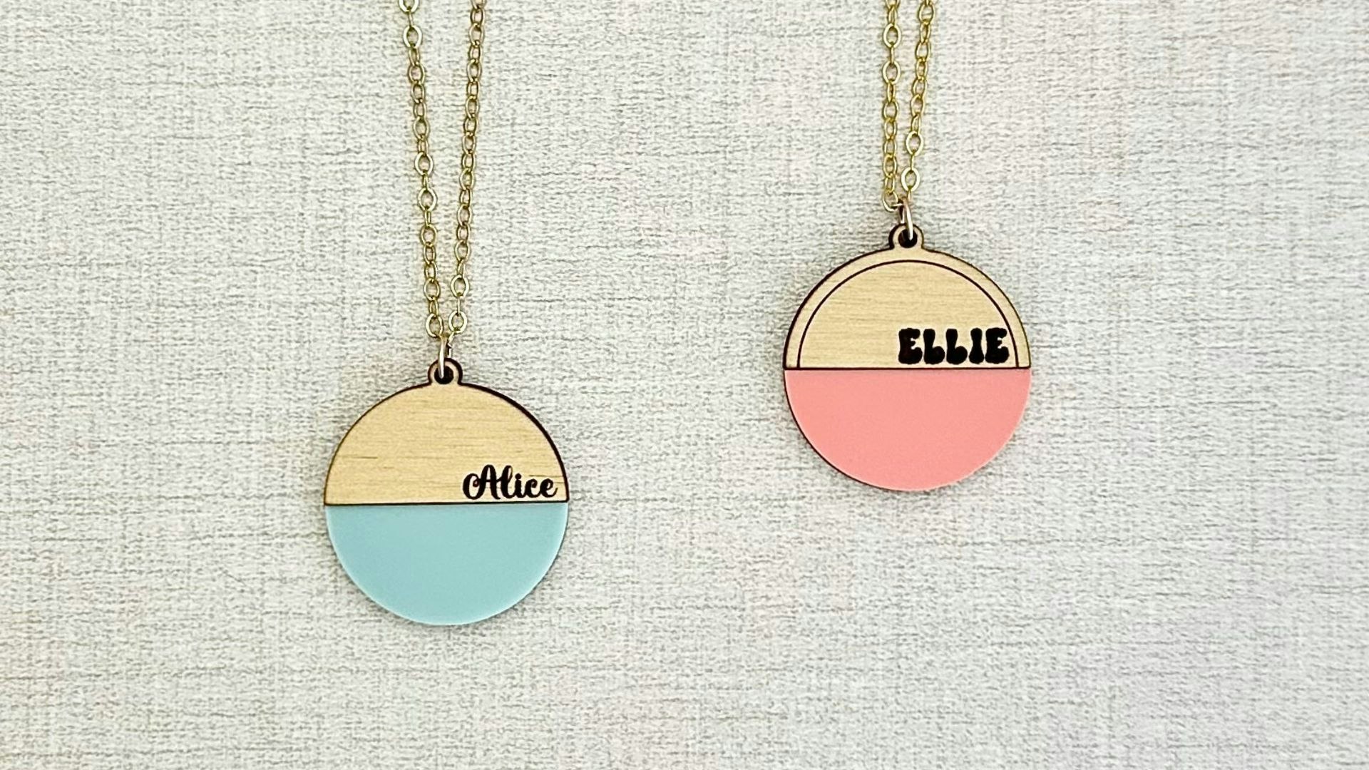 Personalized Circle Name Pendant