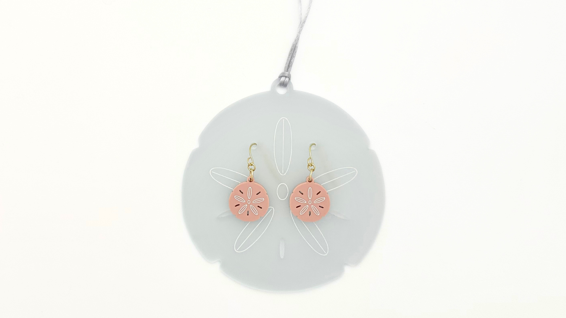 Sand Dollar Earrings with Card