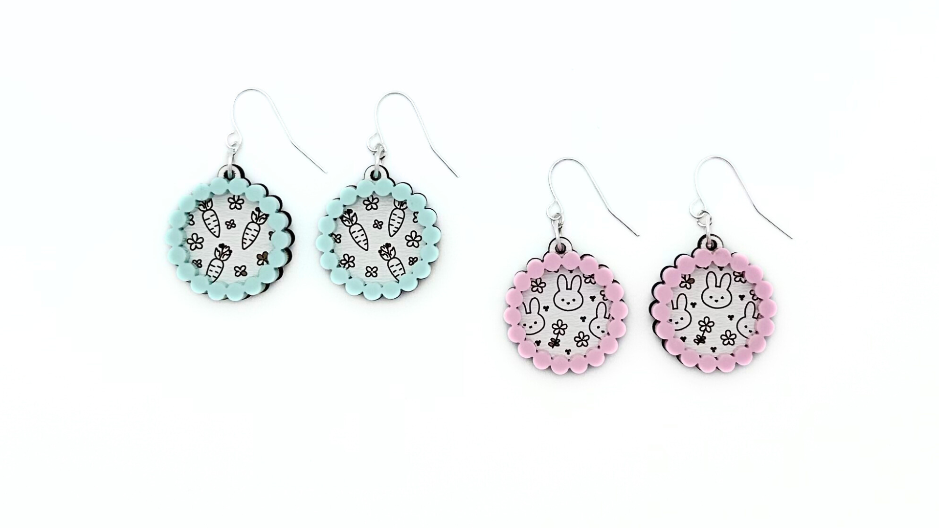 Scallop Easter Pattern Earrings