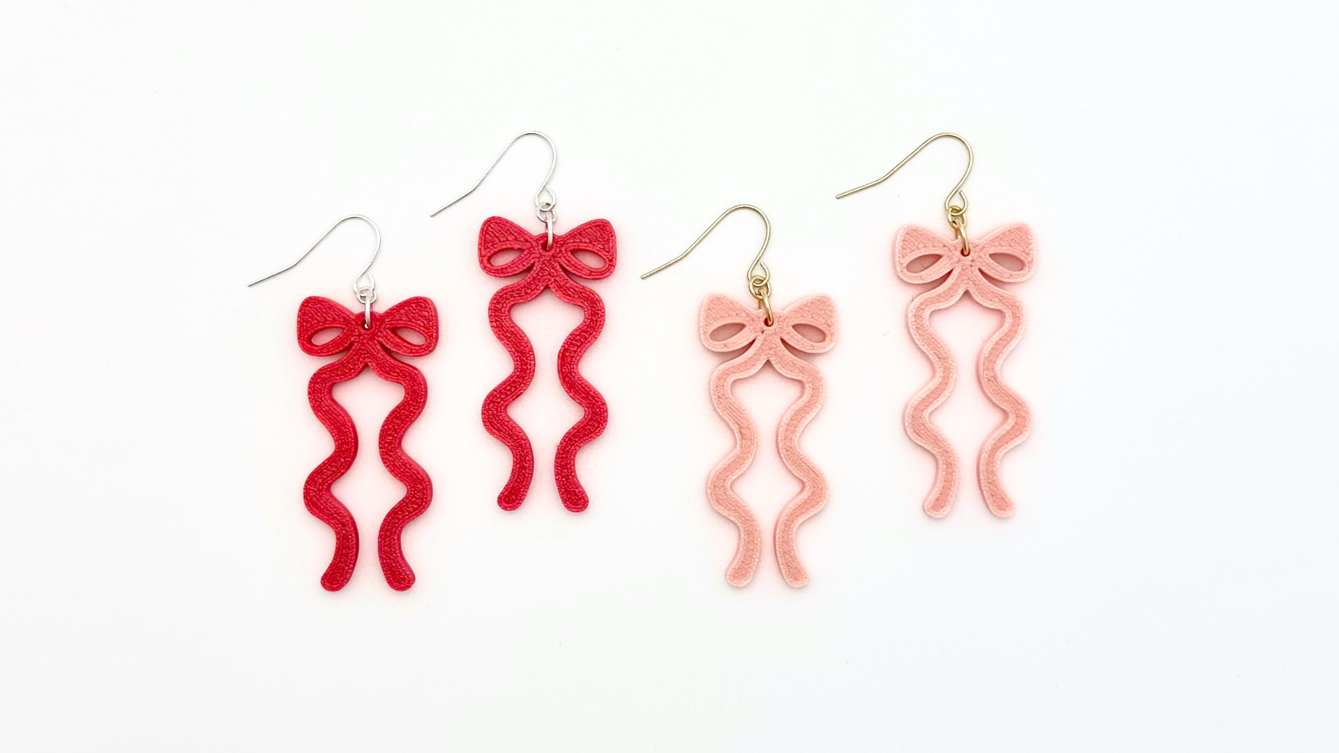 3D Spiral Bow Earrings