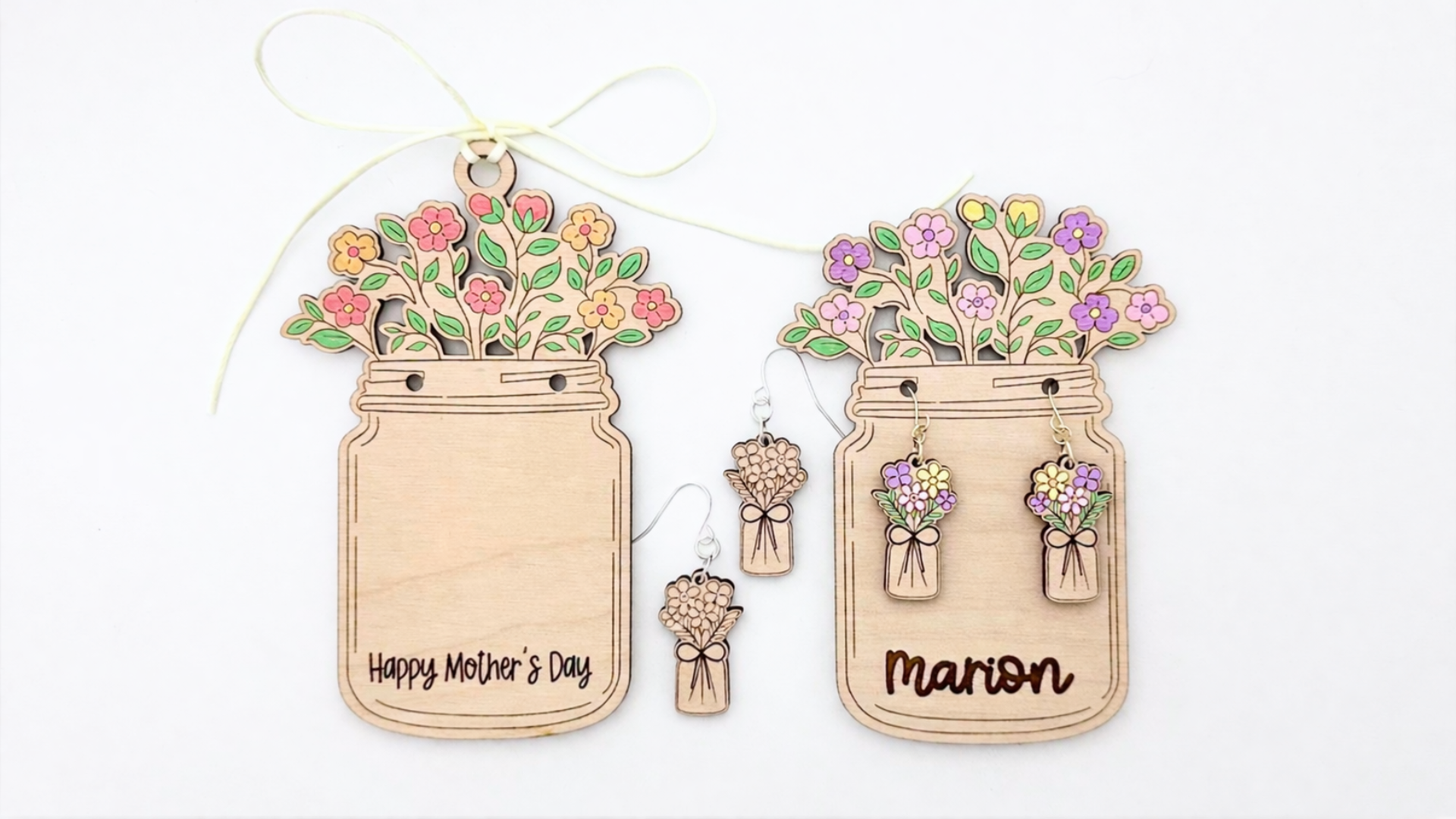 Mason Jar Earrings and Earring Card