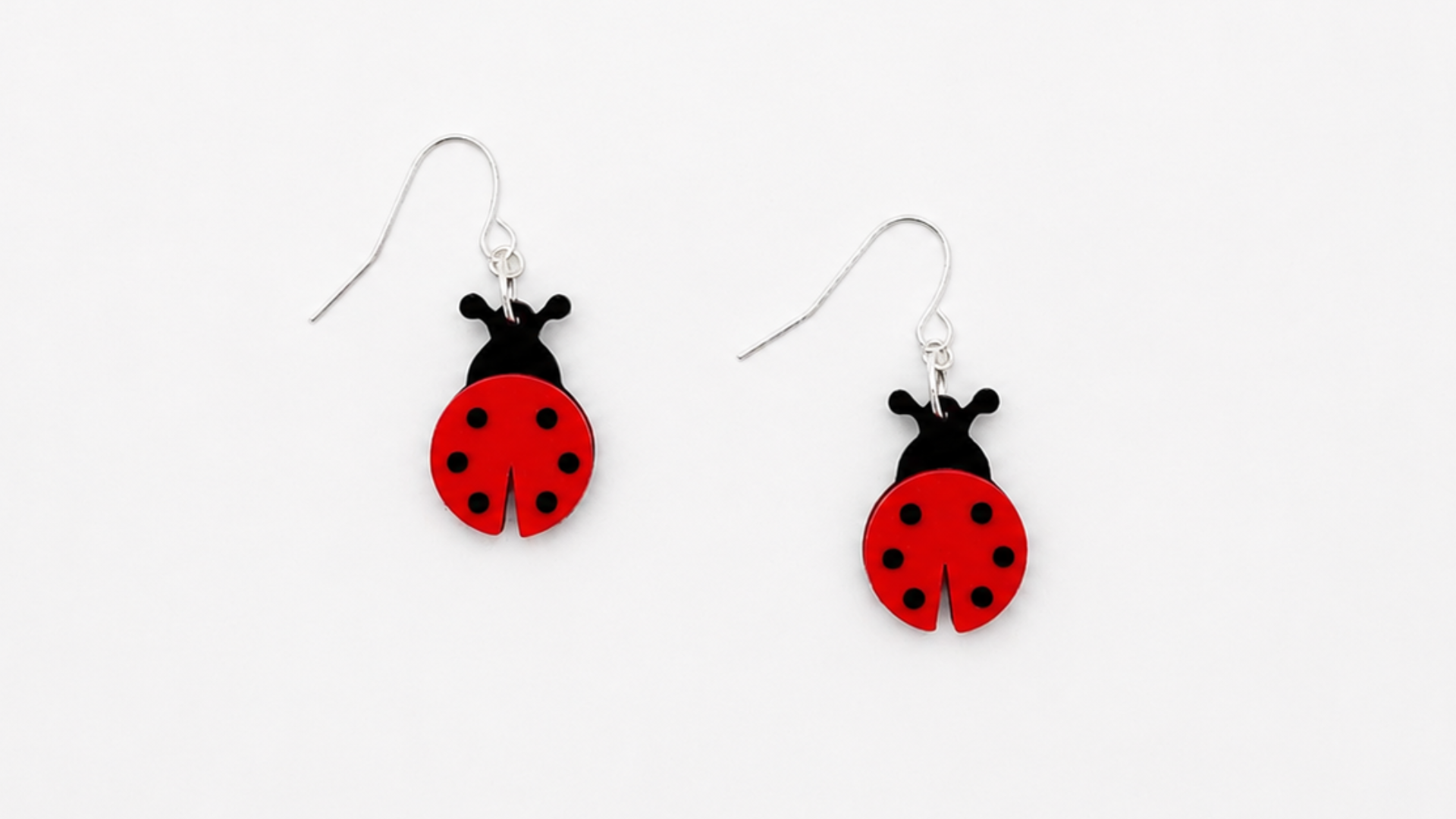 3D Ladybug Earrings