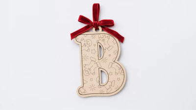 Gingerbread Pattern Letter Ornament