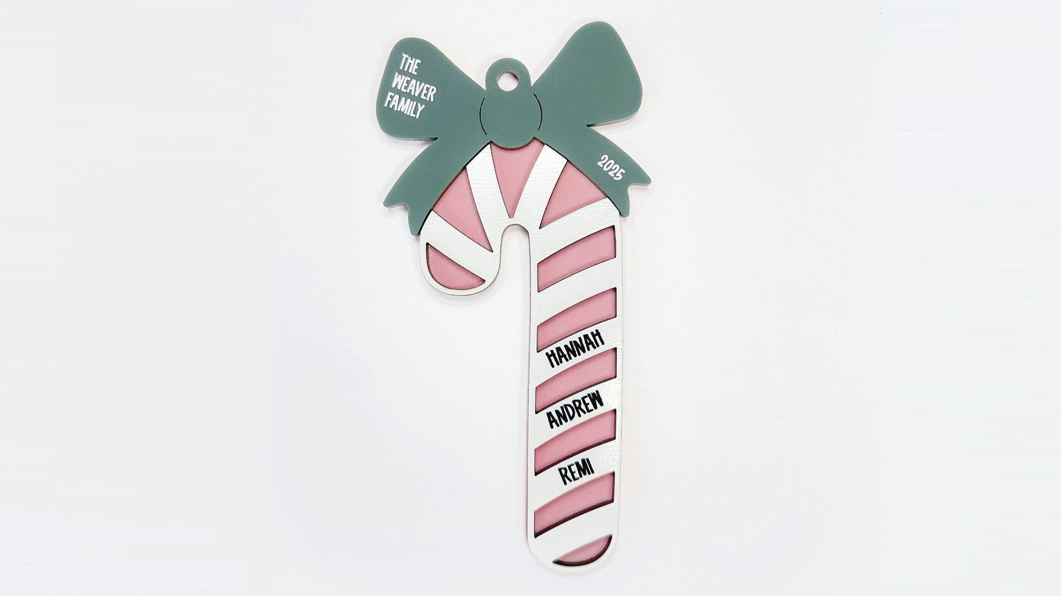 Candy Cane Family Ornament