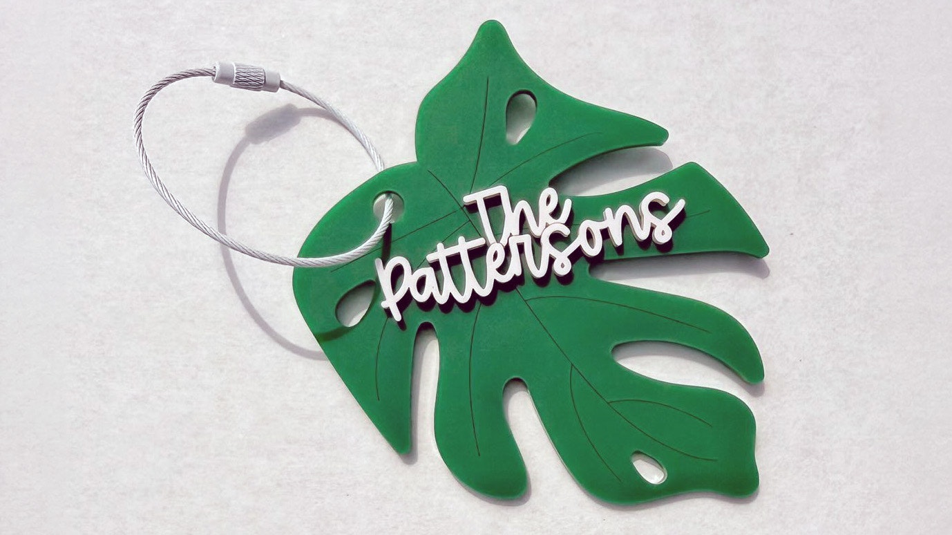 Monstera Leaf Bag Tag