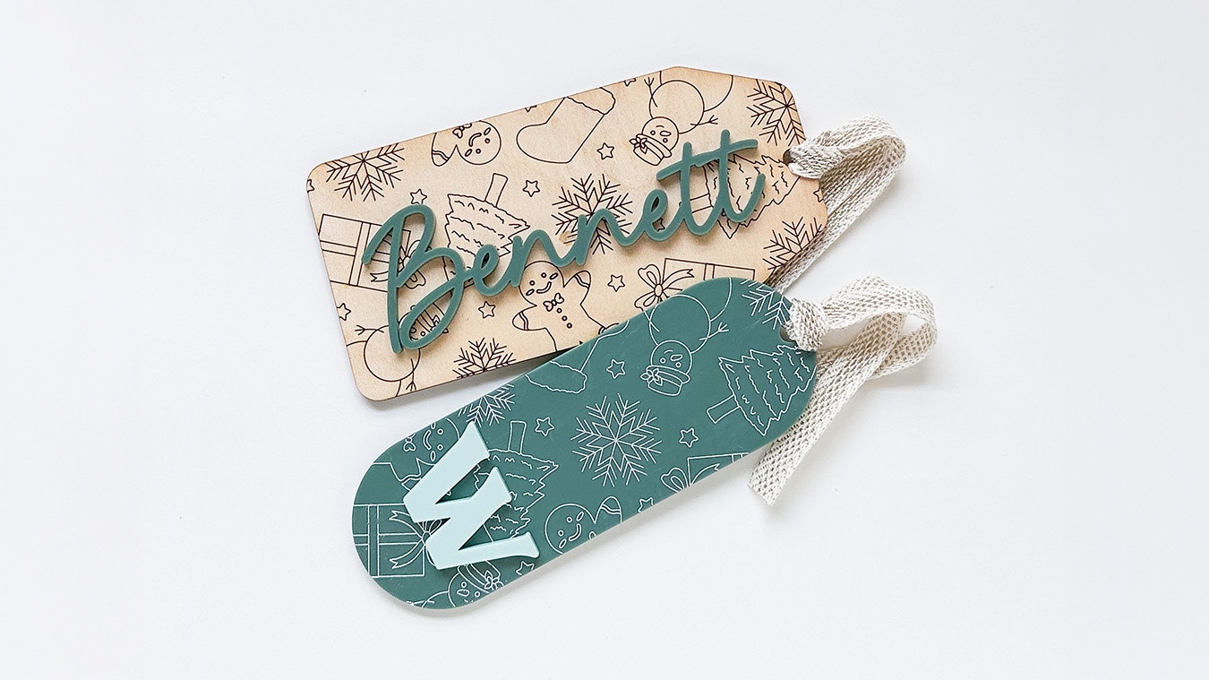 Christmas Pattern Stocking Tags
